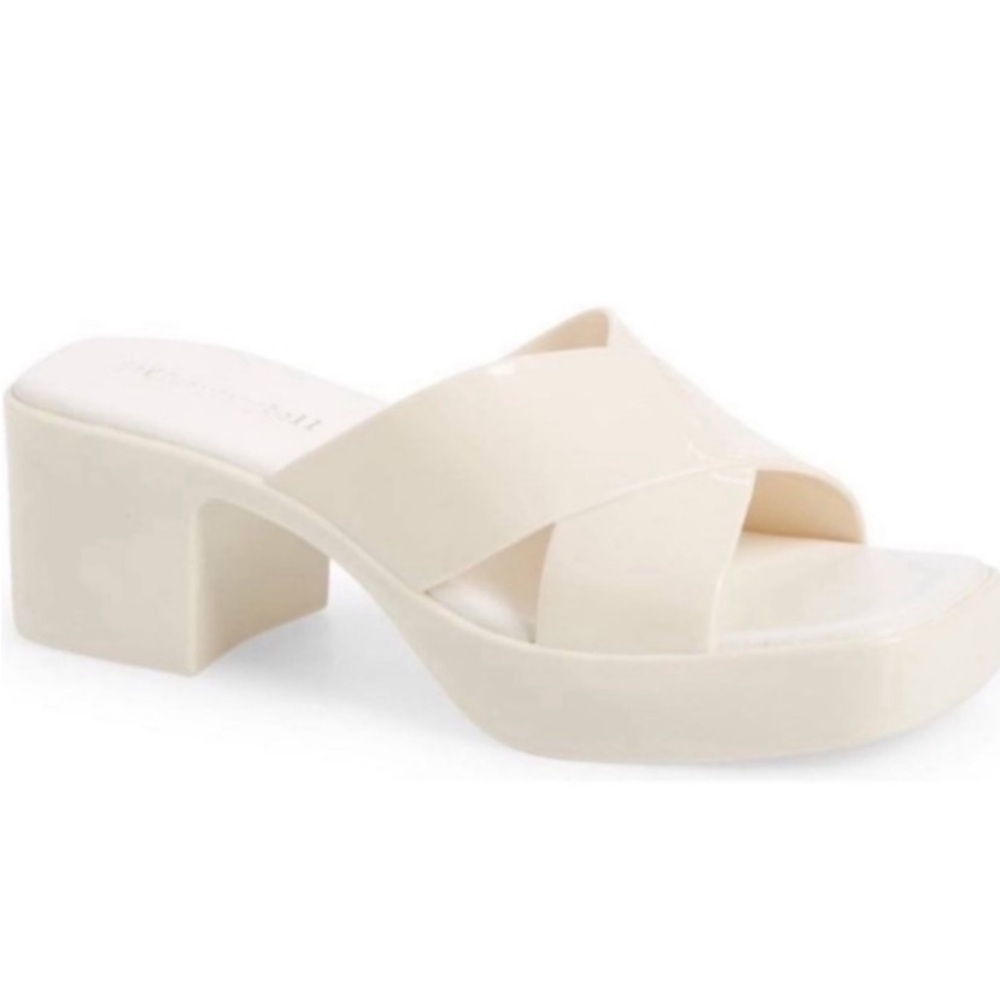 Jeffrey Campbell bubblegum sandal cream